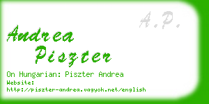 andrea piszter business card
